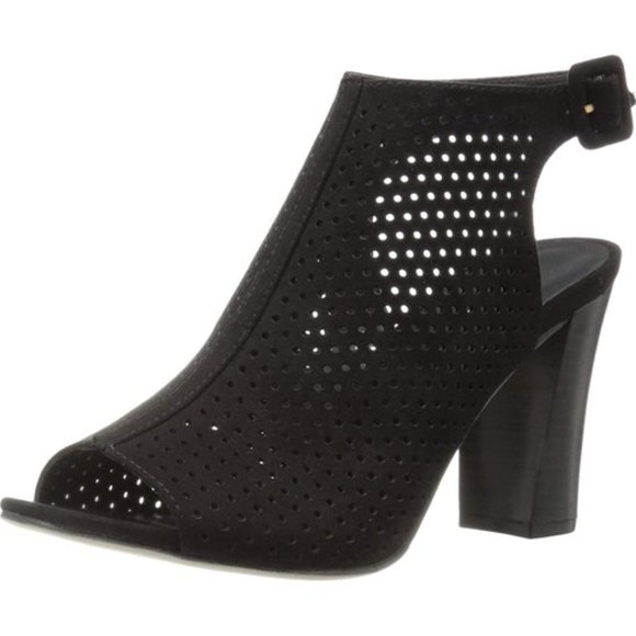 Elegant Black Women's Peep-Toe Heels - Picture 1 of 8